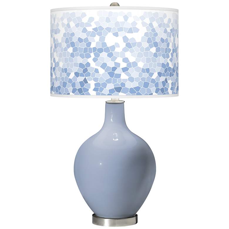 Image 1 Blue Sky Mosaic Giclee Ovo Table Lamp