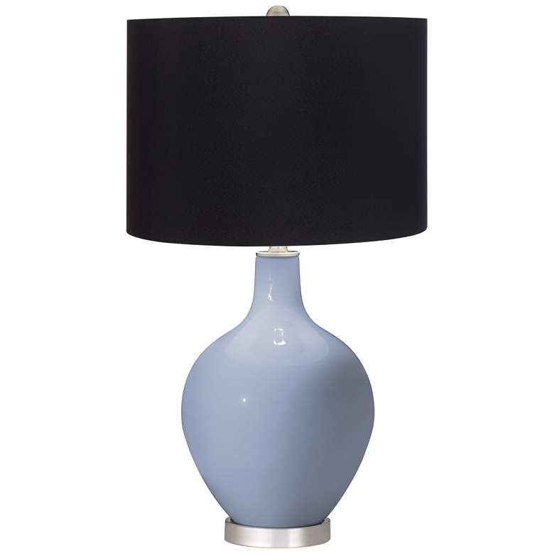 Image 1 Blue Sky Ovo Table Lamp with Black Shade