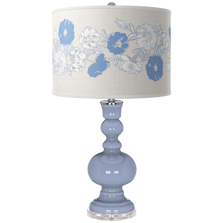 Image 1 Blue Sky Rose Bouquet Apothecary Table Lamp