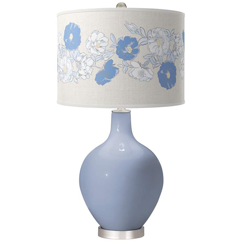 Image 1 Blue Sky Rose Bouquet Ovo Table Lamp