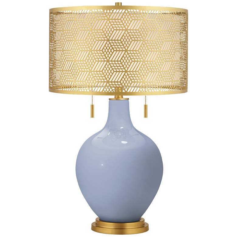 Image 1 Blue Sky Toby Brass Metal Shade Table Lamp