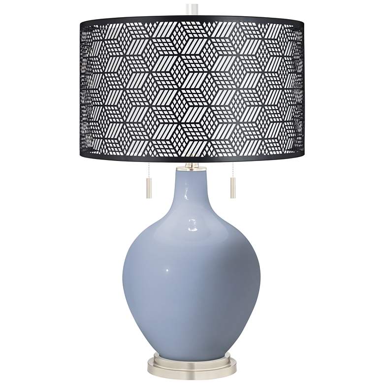 Image 1 Blue Sky Toby Table Lamp With Black Metal Shade