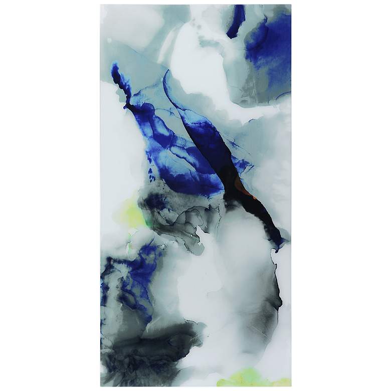 Image 3 Blue Splash 72" High Free Floating Tempered Glass Wall Art