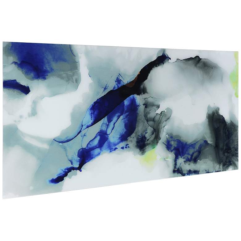 Image 5 Blue Splash 72 inch High Free Floating Tempered Glass Wall Art more views