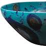 Blue Spots Reactive Glaze Blue and Turquoise Decorative Bowl