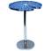 Blue Springs 16" Wide Metal Inlay Blue Accent Table