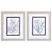 Blue Stems 9"W x 11"H Framed Art Set of 2
