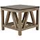 Blue Stone 25" Wide Smoke Gray Wood Square End Table