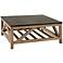 Blue Stone 42" Wide Smoke Gray Wood Square Coffee Table