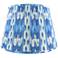 Blue Swag Print Pleated Empire Lamp Shade 10x14x10 (Spider)