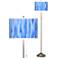Blue Tide Brushed Nickel Pull Chain Floor Lamp