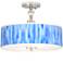 Blue Tide Giclee 16" Wide Semi-Flush Ceiling Light