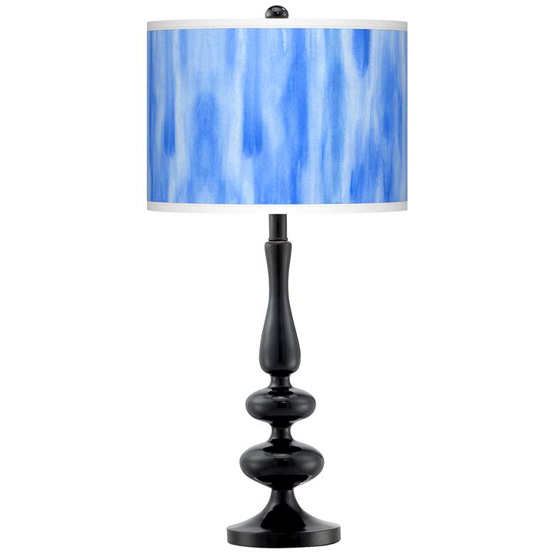 Image 1 Blue Tide Giclee Paley Black Table Lamp