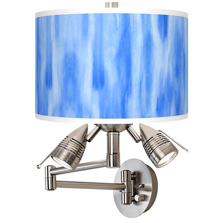 Image 1 Blue Tide Giclee Plug-In Swing Arm Wall Lamp