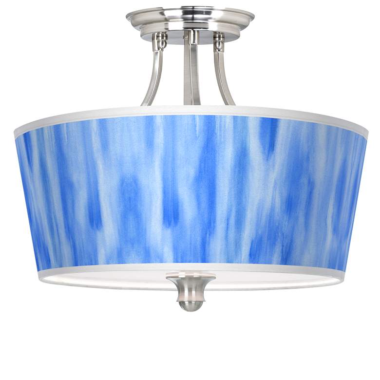 Image 1 Blue Tide Tapered Drum Giclee Ceiling Light