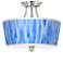 Blue Tide Tapered Drum Giclee Ceiling Light