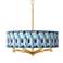 Blue Tiffany Ava 6-Light Gold Pendant Chandelier
