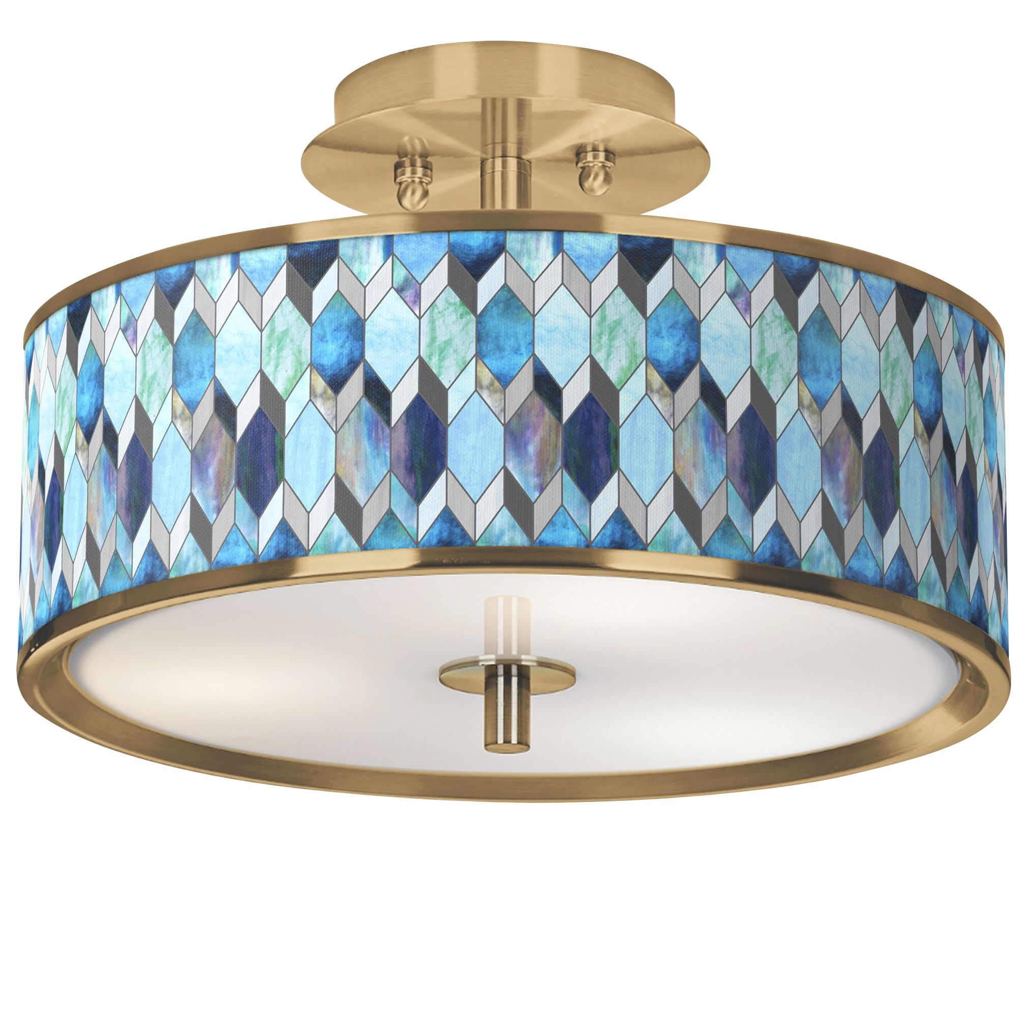 Blue and gold ceiling light sales