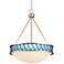 Blue Tiffany-Style 20 1/2" Wide Brushed Nickel Pendant Light