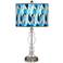 Blue Tiffany-Style Giclee Apothecary Clear Glass Table Lamp
