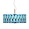 Blue Tiffany-Style Giclee Glow 20" Wide Pendant Light