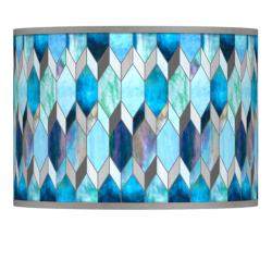 Blue Tiffany-Style Giclee Lamp Shade 13.5x13.5x10 (Spider)