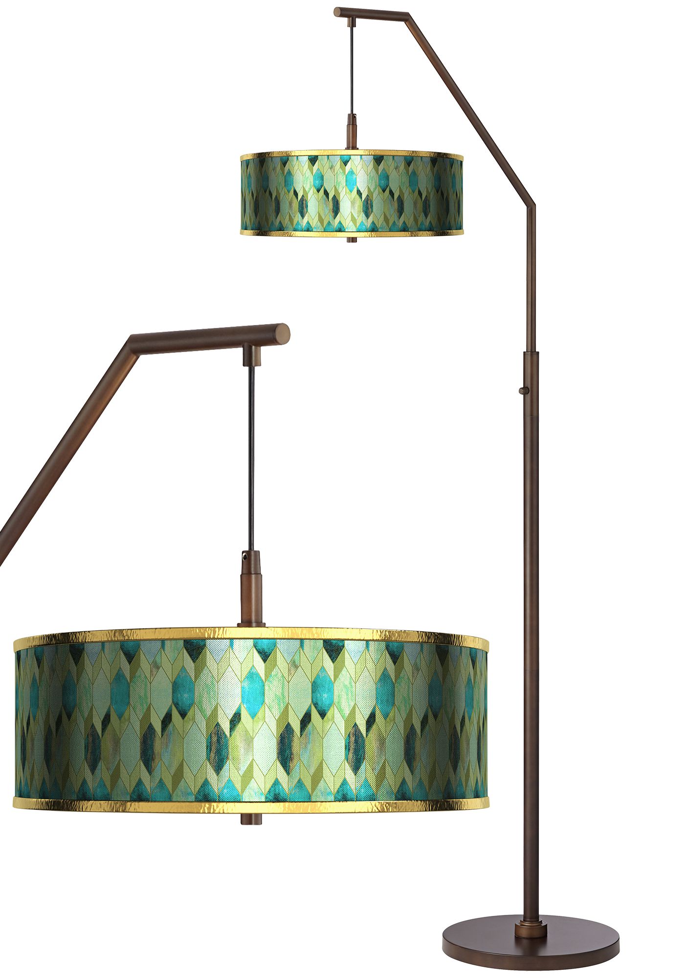 blue arc floor lamp