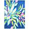 Blue Tropics I 8'x10'Hand Washable Flowers Power-loomed Art Area Rug