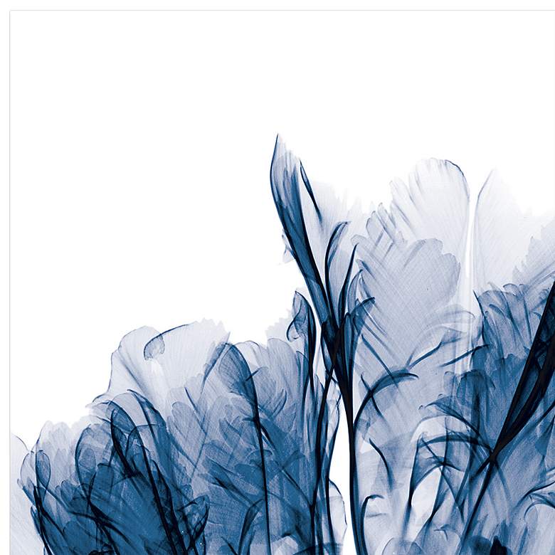 Image 3 Blue Tulip X-Ray 24 inch Square Printed Glass Graphic Wall Art more views