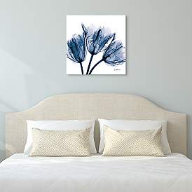 Image5 of Blue Tulip X-Ray 24" Square Printed Glass Graphic Wall Art more views