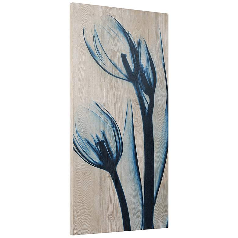 Image 7 Blue Tulips 48"H 2-Piece Giclee Printed Wood Wall Art Set more views