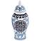 Blue Two-Tone 18 1/2" High Ceramic Temple Jar