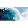 3_Blue Wave 114"W Tempered Glass 4-Piece Graphic Wall Art Set