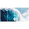 Blue Wave 114"W Tempered Glass 4-Piece Graphic Wall Art Set