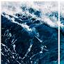 Blue Wave 114"W Tempered Glass 4-Piece Graphic Wall Art Set in scene
