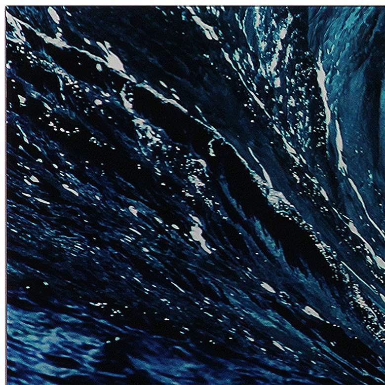 Image 3 Blue Wave 2 63" Wide Tempered Glass Graphic Wall Art more views