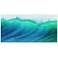 Blue Wave 72" Wide Free Floating Tempered Art Glass Wall Art