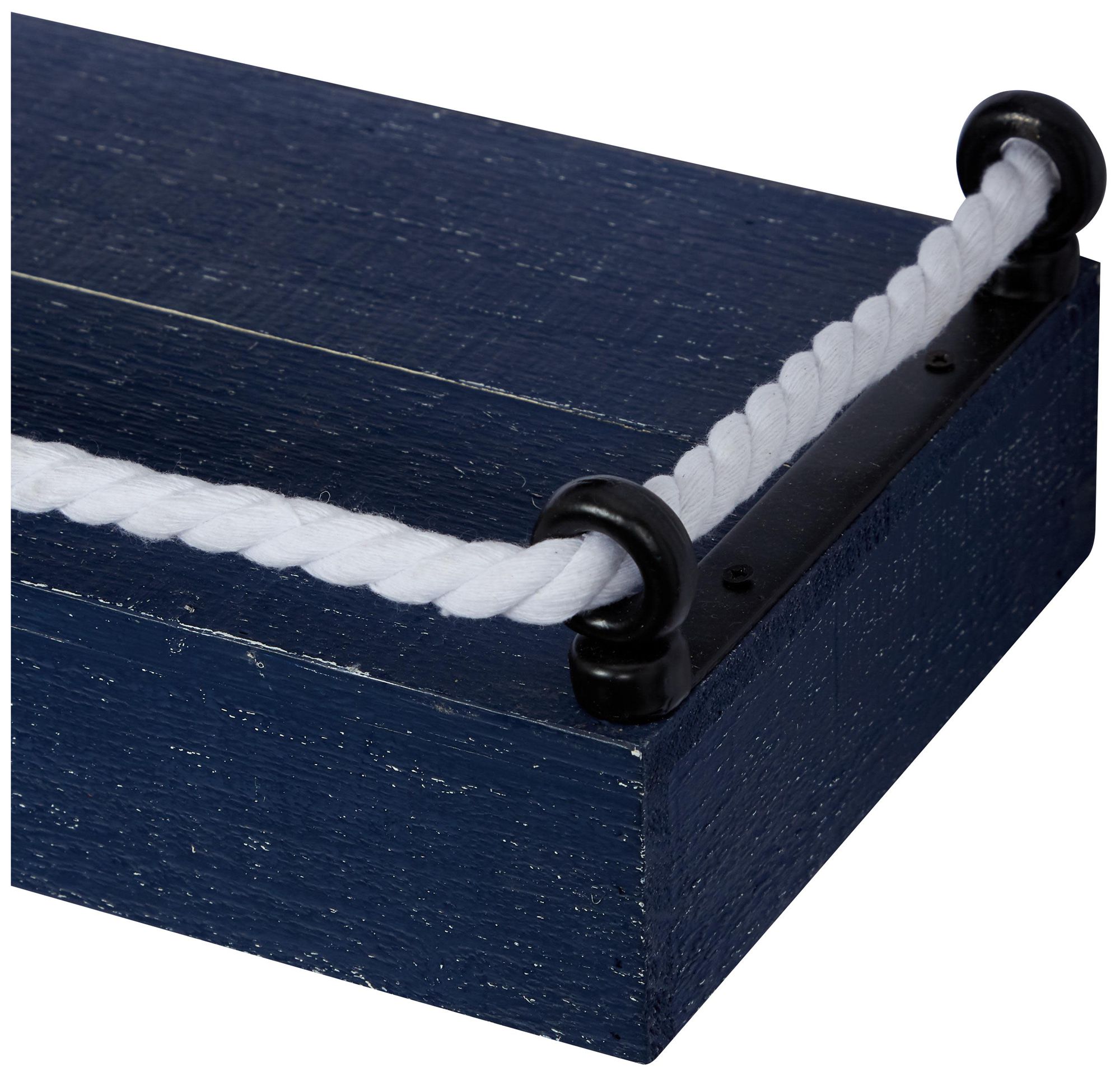 Image 3 Blue Wood Contemporary Wall Shelf, S/3 32", 25", 17"W more views