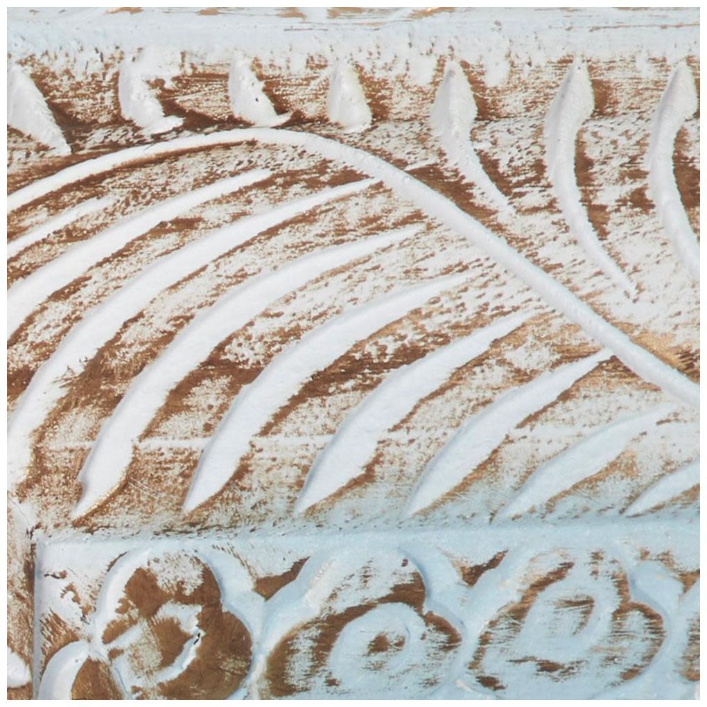 Image 7 Blue Wood Farmhouse Wall Mirror, 32" x 3" x 48" more views