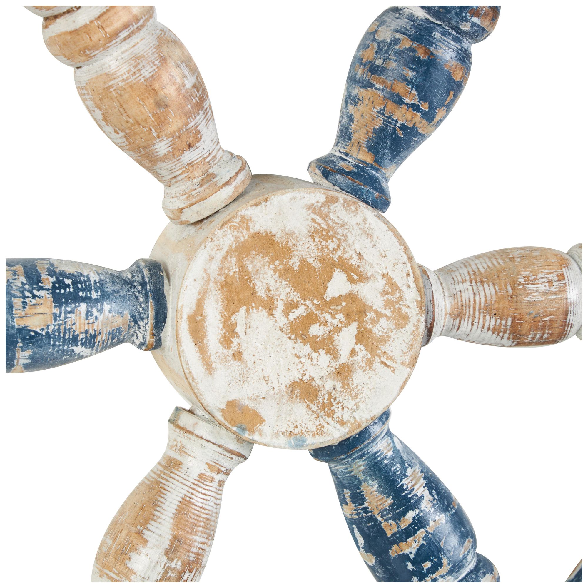 Image 4 Blue Wood Nautical Wall Decor, 19" x 2" x 22" more views