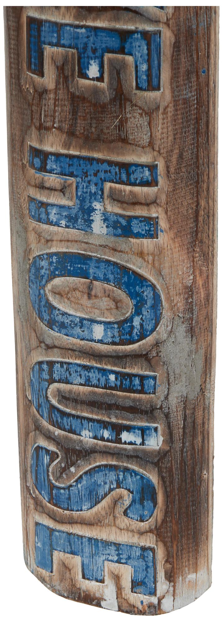 Image 3 Blue Wood Nautical Wall Decor, 6" x 2" x 48" more views