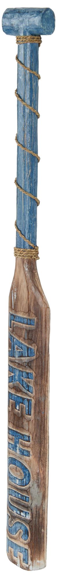 Image 6 Blue Wood Nautical Wall Decor, 6" x 2" x 48" more views