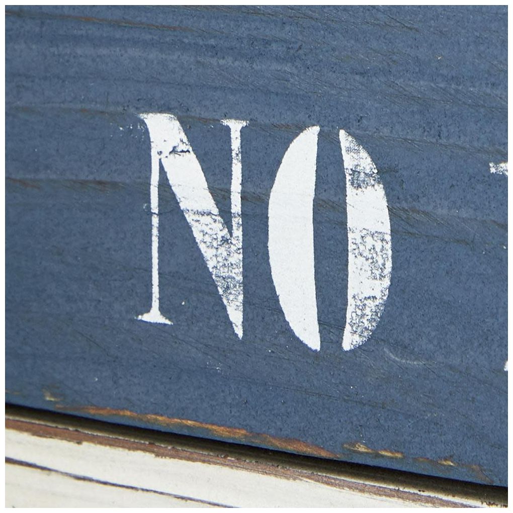Image 6 Blue Wooden Coastal Chest, 19" x 12" x 30" more views