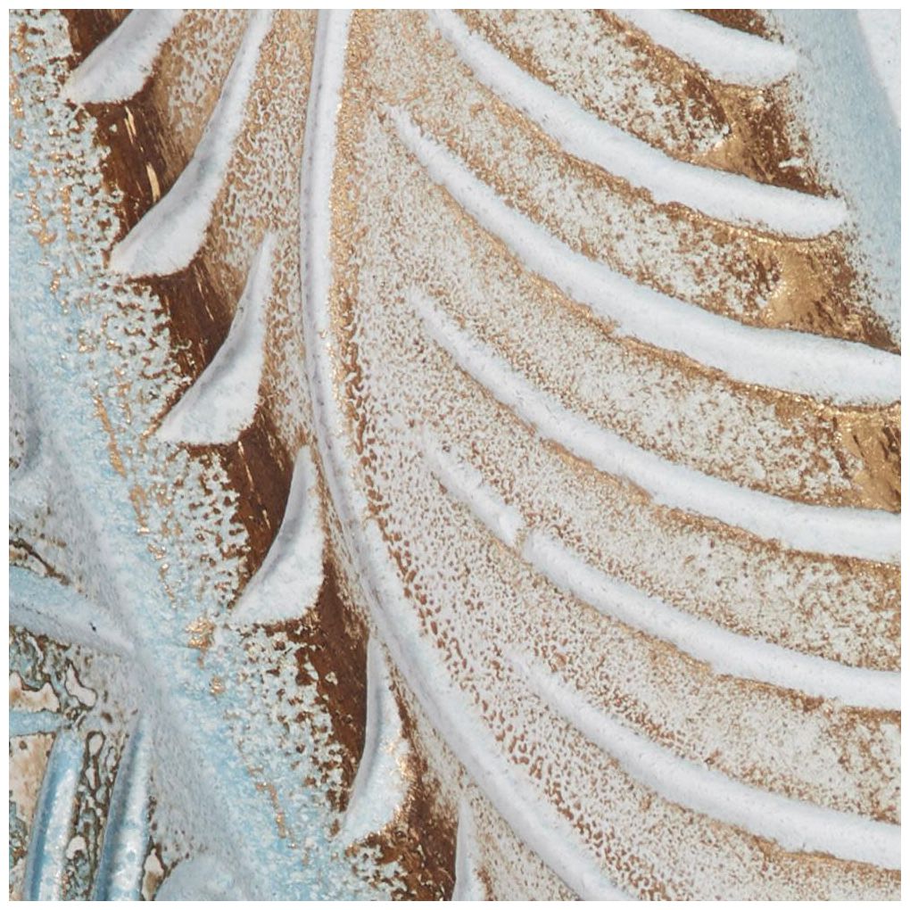 Image 7 Blue Wooden Farmhouse Wall Mirror, 36" x 1" x 36" more views