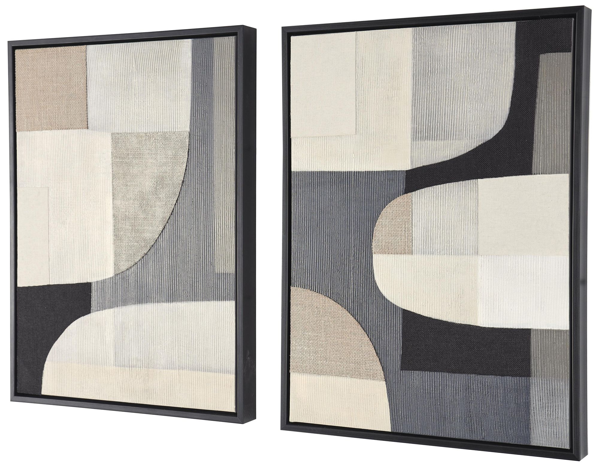 Image 6 Blue Wooden Modern Framed Wall Art, S/2 17"W, 23"H more views