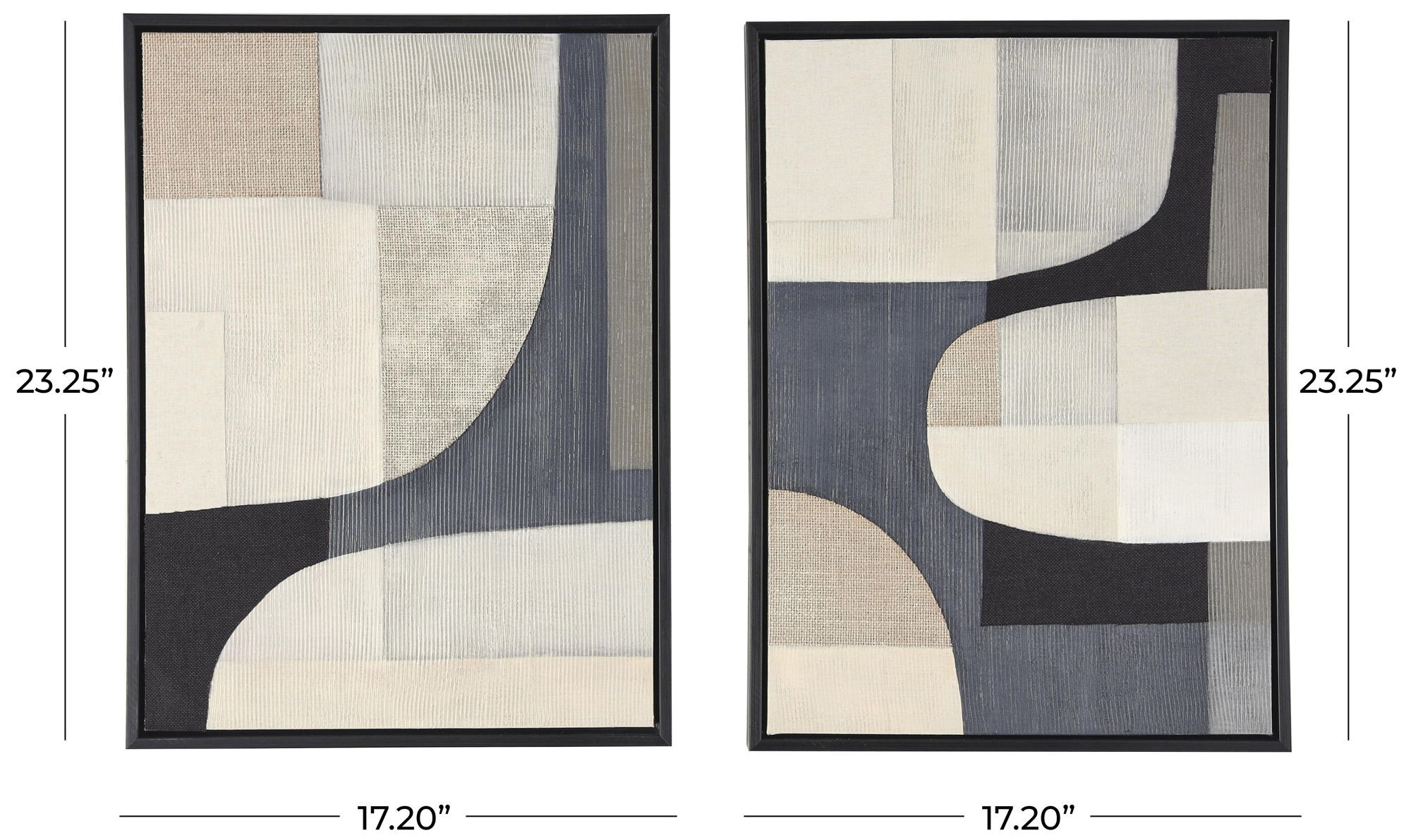 Image 7 Blue Wooden Modern Framed Wall Art, S/2 17"W, 23"H more views