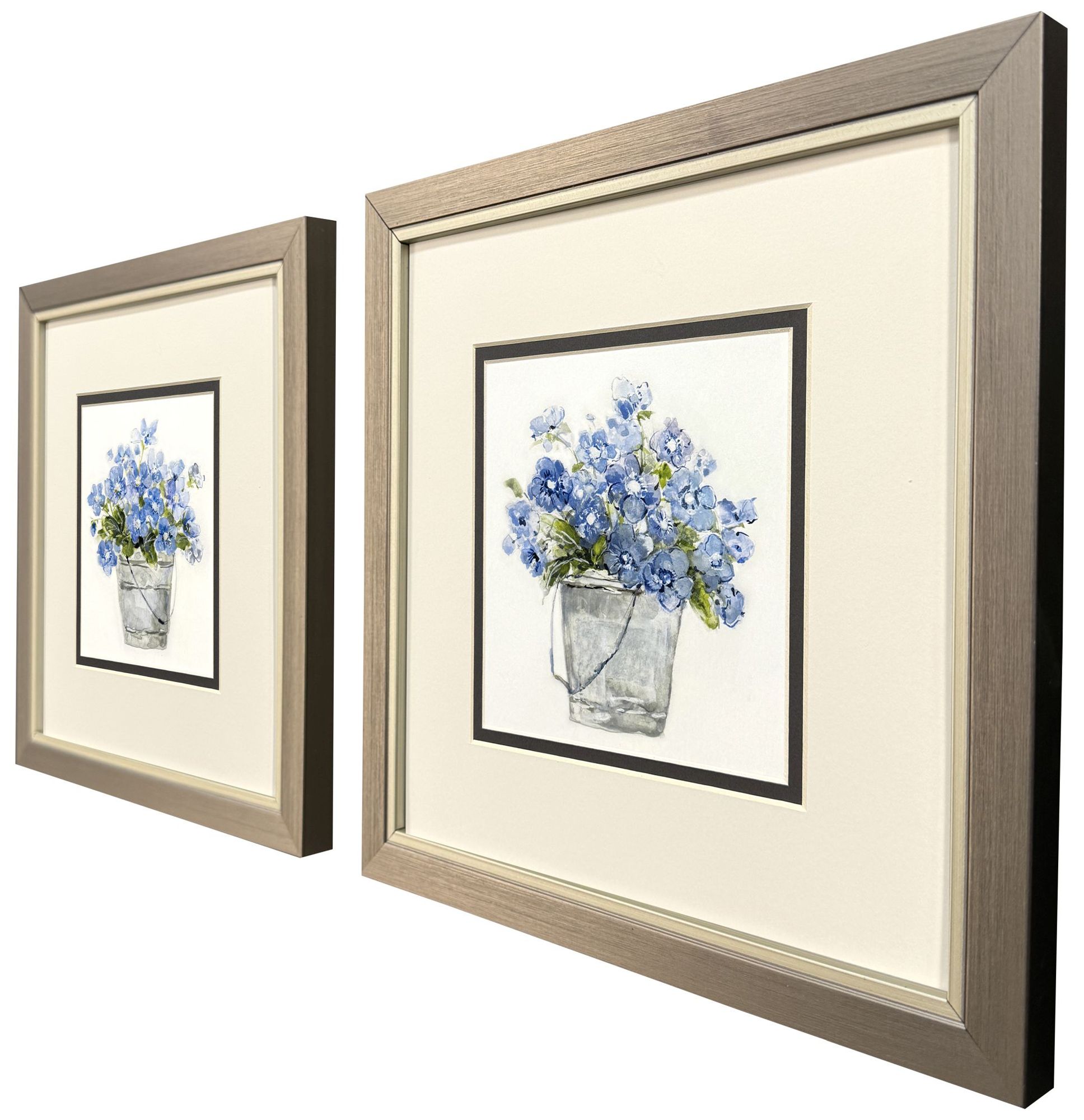 Image 2 Bluebells 11"W x 11"H Framed Art Set of 2 more views