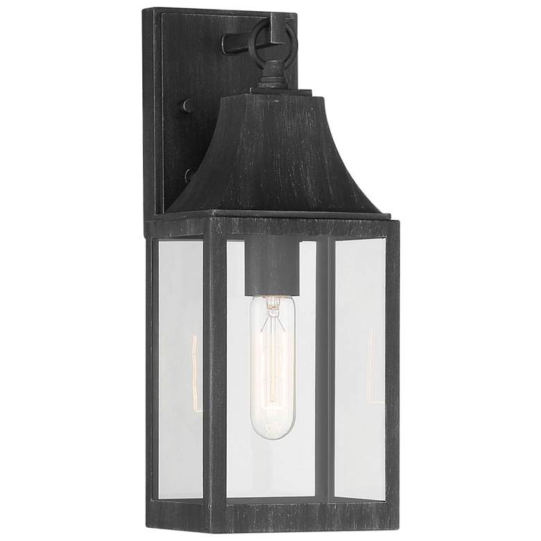 Image 1 Blueberry Trail 1-Light 14.5" High Black Outdoor Wall Light