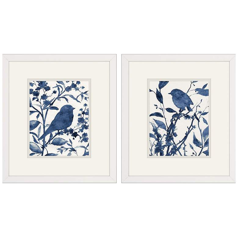 Image 1 Bluebird Silhouette 14"W x 16"H Framed Art Set of 2