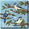 Bluejay Trio 24" Square Outdoor Canvas Wall Art